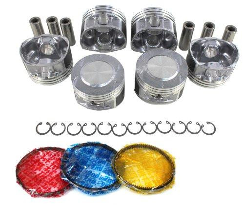 Piston Set with Rings - 2000 Mazda MPV 2.5L Engine Parts # PRK411ZE1