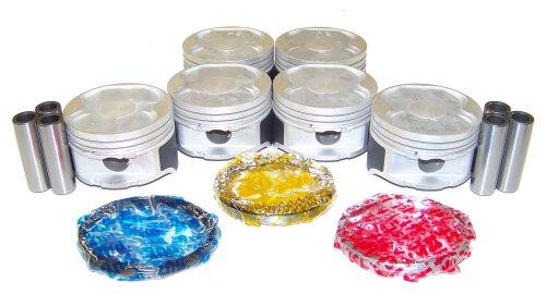 Piston Set with Rings - 1996 Ford Probe 2.5L Engine Parts # PRK455ZE7