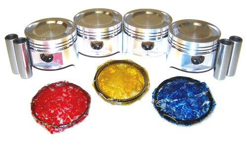 Piston Set with Rings - 1986 Mazda B2000 2.0L Engine Parts # PRK456ZE9