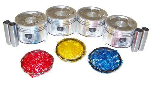 Piston Set with Rings - 1988 Chevrolet Nova 1.6L Engine Parts # PRK915ZE4 Piston Set with Rings - 1988 Chevrolet Nova 1.6L Engine Parts # PRK915ZE4