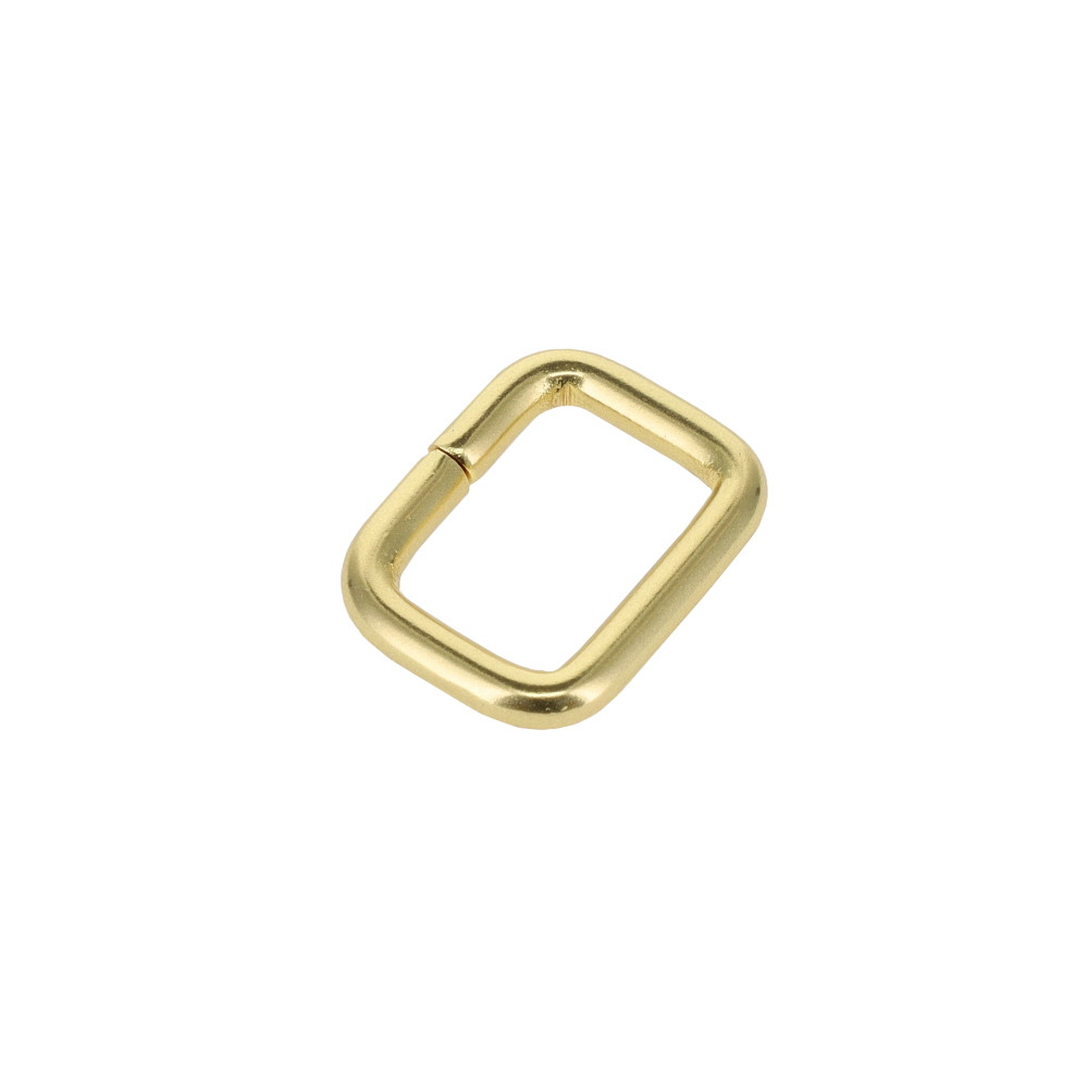 Brass Wire Formed Square Loop Natural Brass