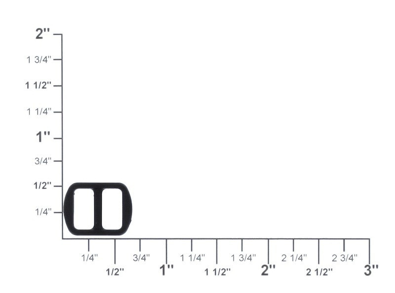 3/8" Plastic Wide Mouth Tri-Glide Slider Buckle