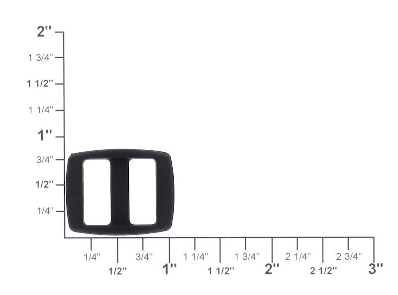 5/8" Plastic Sleek Wide Mouth Tri-Glide Slider Buckle