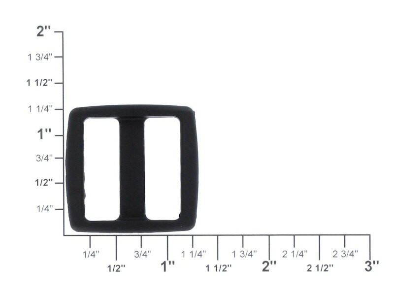 1" Plastic Sleek Wide Mouth Tri-Glide Slider Buckle
