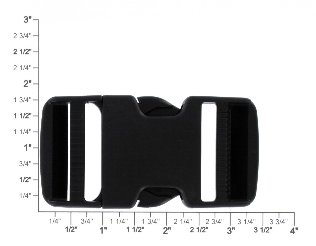 1 1/2" Quick release dual adjust plastic buckle