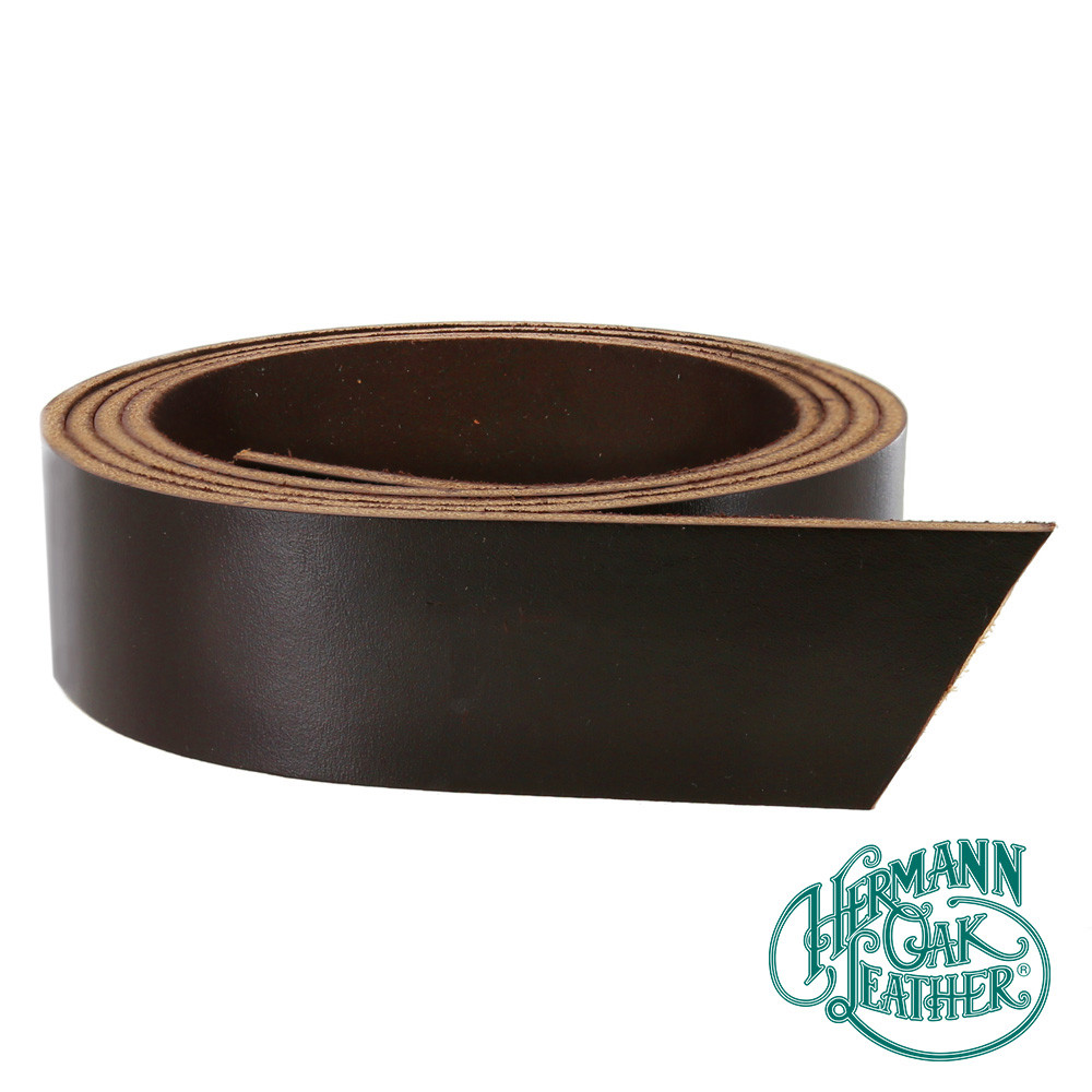 Hermann Oak English Bridle Leather Strap, Havana Brown, 55