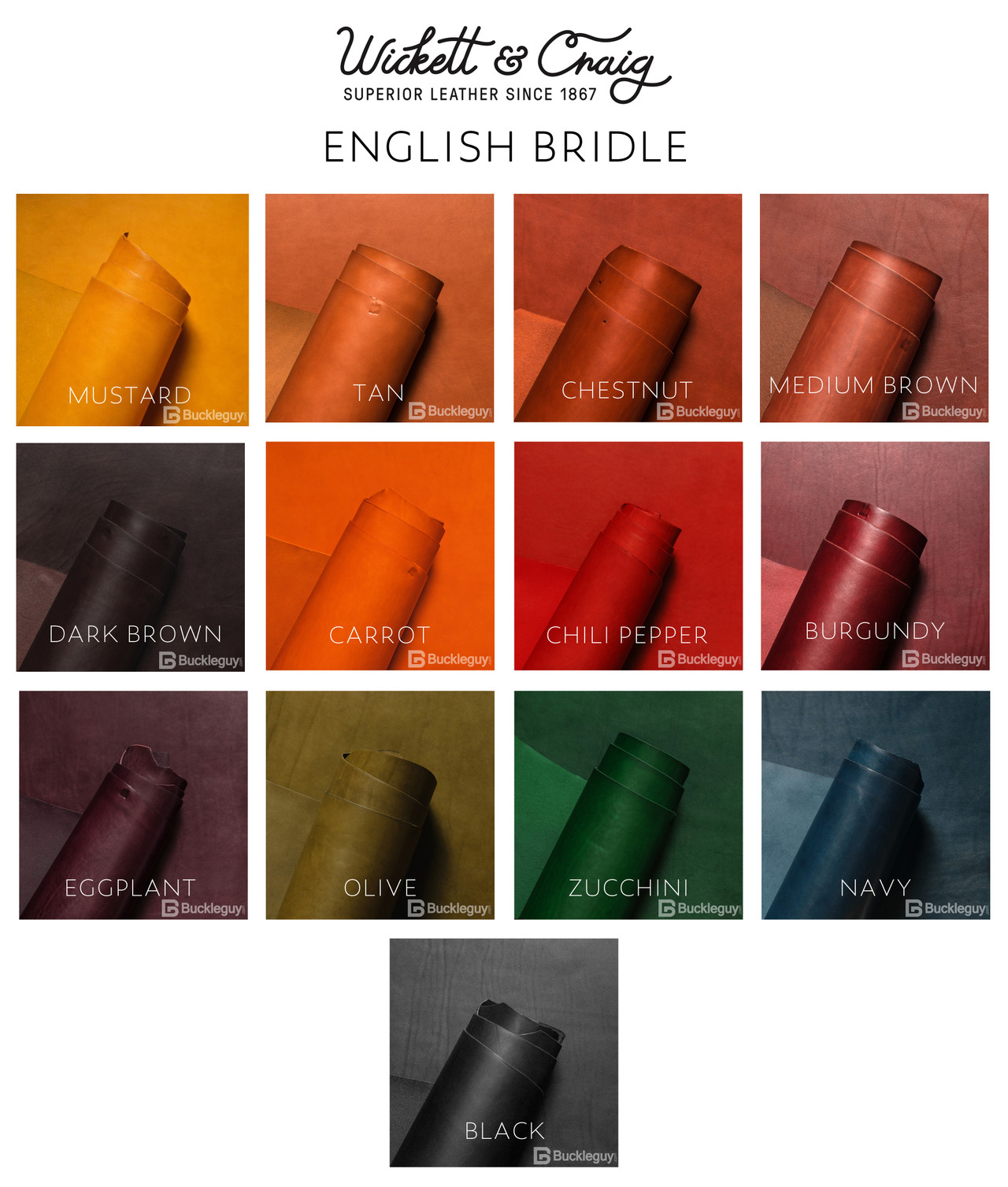 Wickett & Craig Leather Colors