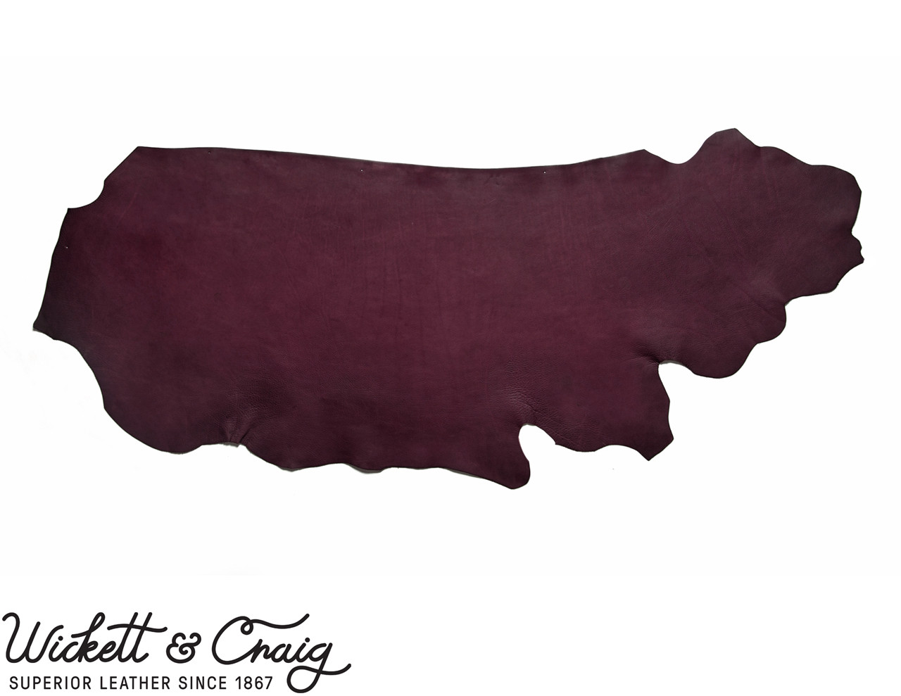 Burgundy Milled Deer Embossed Wickett and Craig Leather