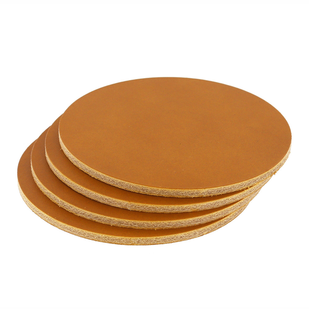 Wickett & Craig Leather Coasters - Tan