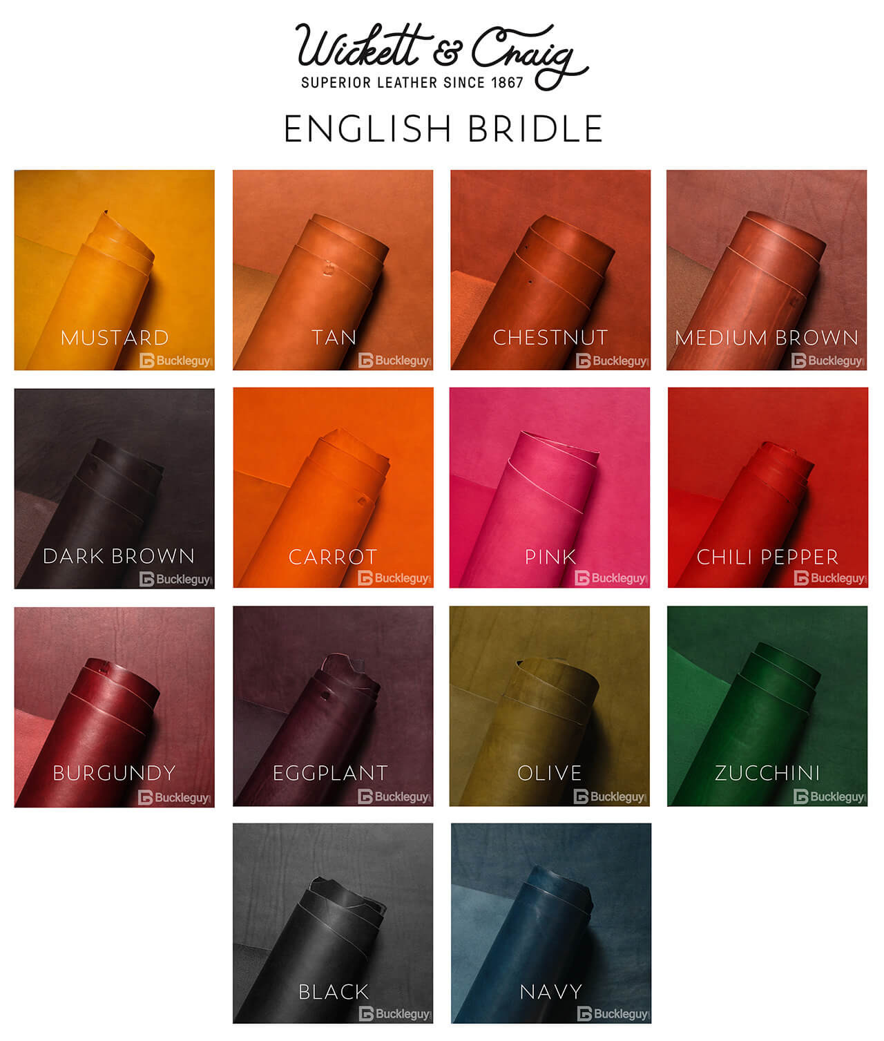 Wickett & Craig Leather Colors