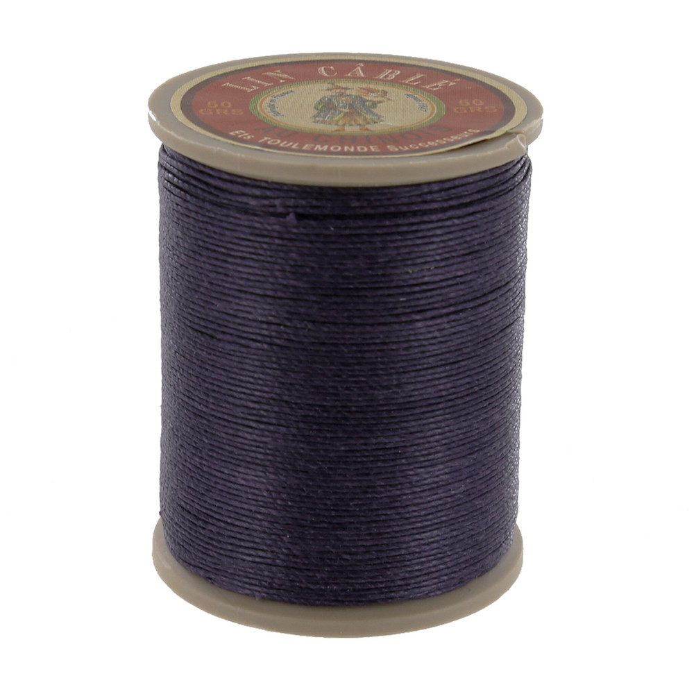 346 Aubergine, Fil Au Chinois - Lin Cable - Waxed Linen Thread
