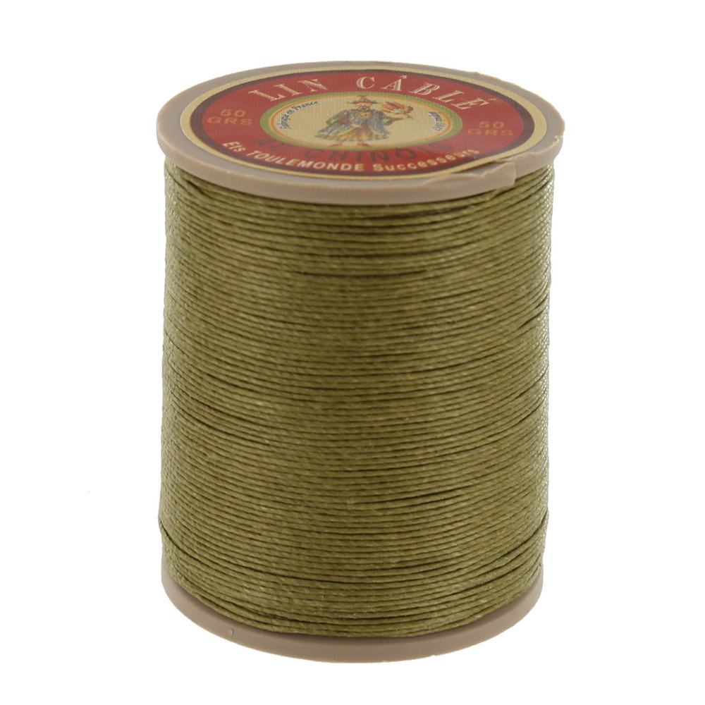 643 Mousse, Moss, Fil Au Chinois - Lin Cable - Waxed Linen Thread