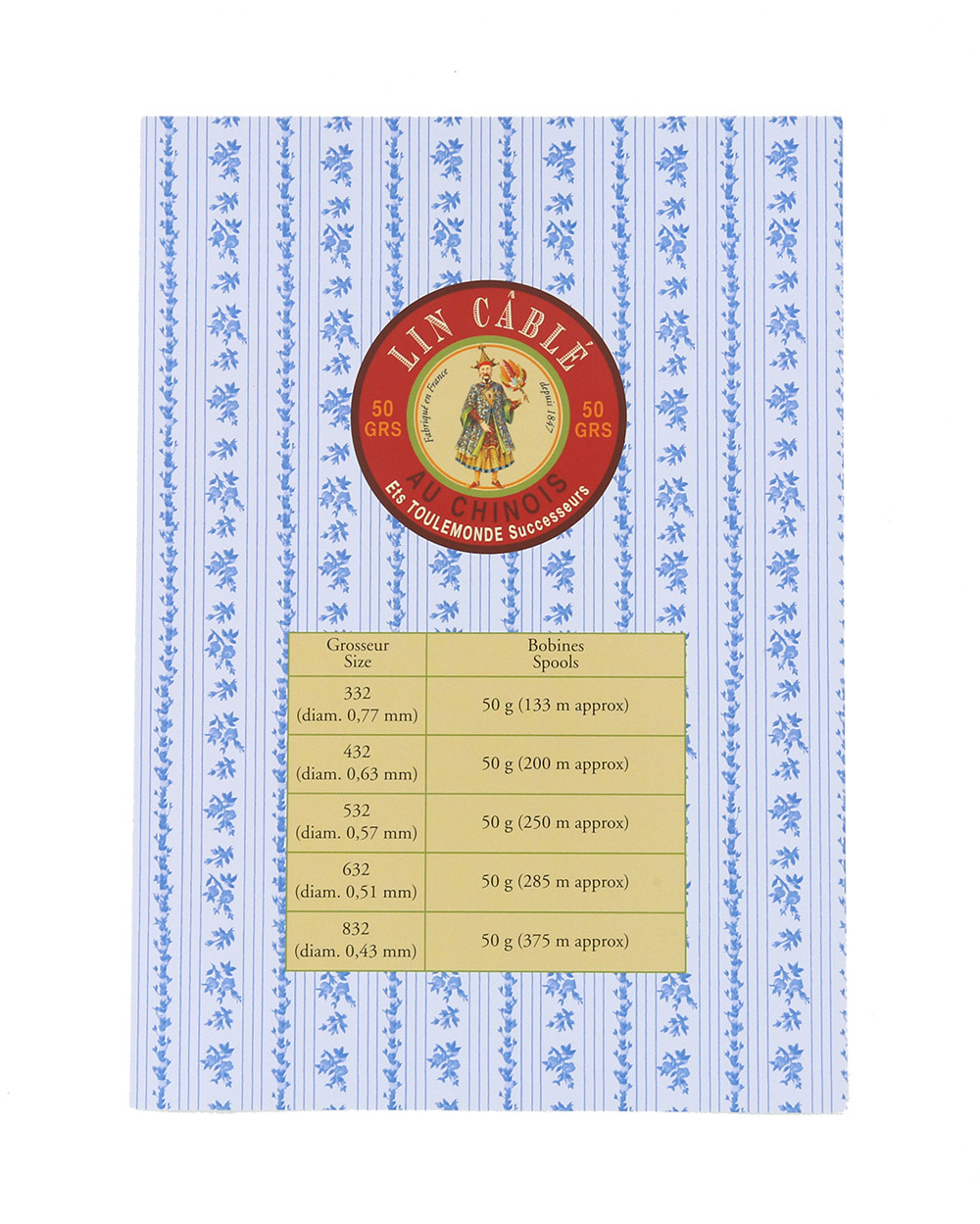 Fil Au Chinois - Lin Cable - Waxed Linen Thread, Royal Blue