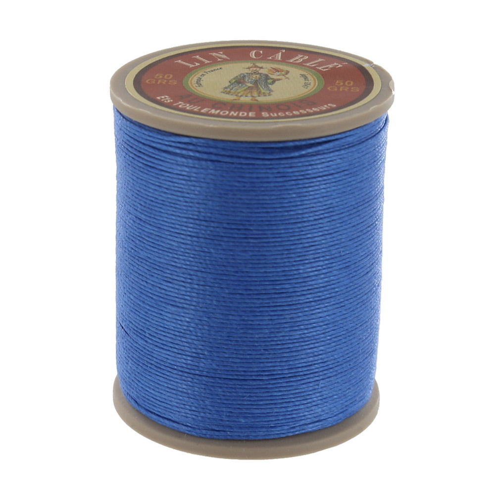 665 Roy, Royal Blue, Fil Au Chinois - Lin Cable - Waxed Linen Thread