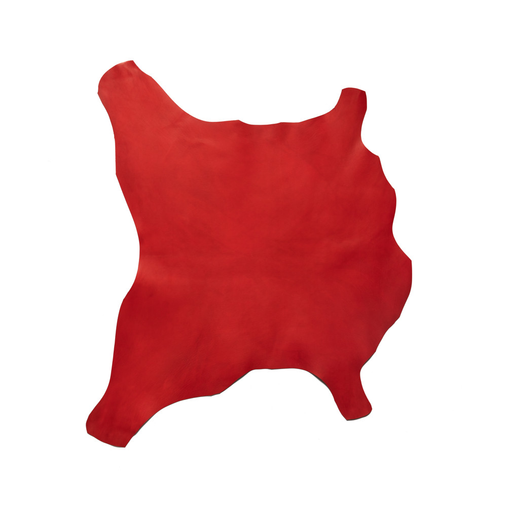 Buffalo Calf Leather Hide Red