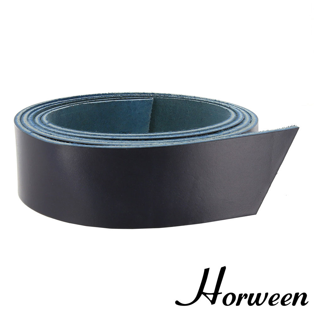 Horween Cavalier Ink Blue leather strap