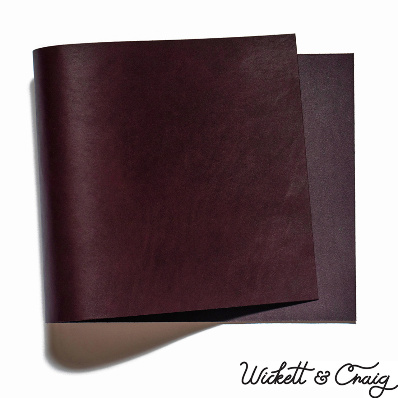 Eggplant Purple leather panel - Wickett