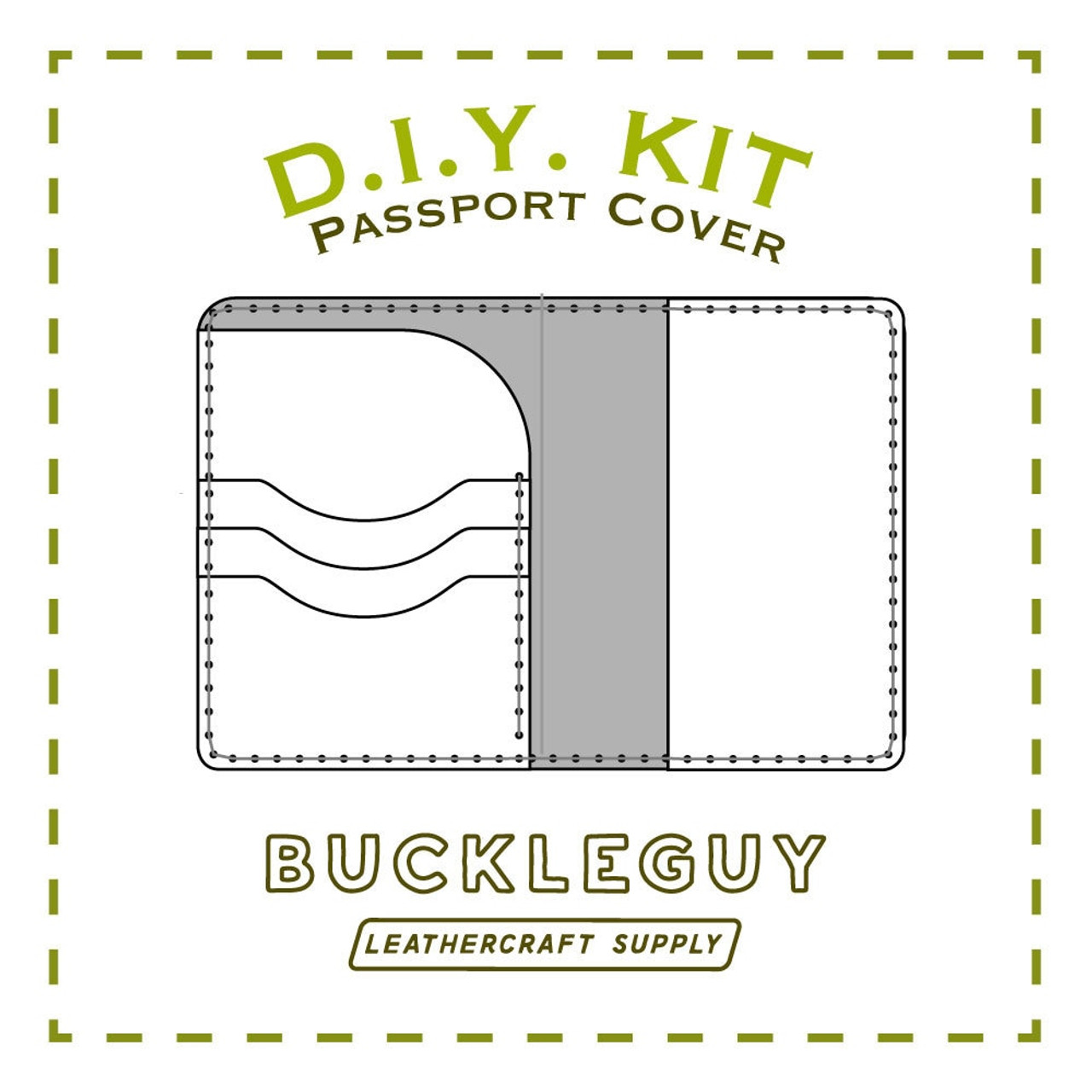 Passport Cover Leather Pattern, PDF Template