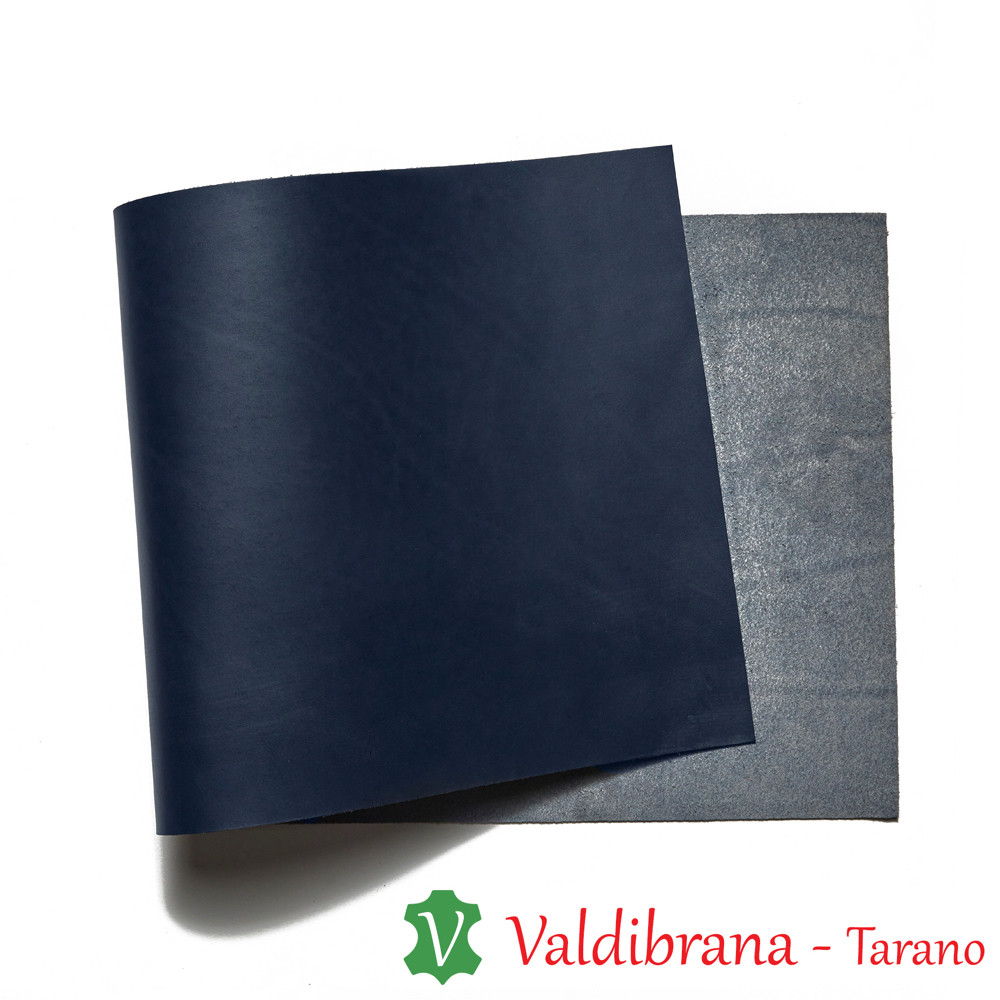 Valdibrana Italian Vachetta Panel - Midnight Blue