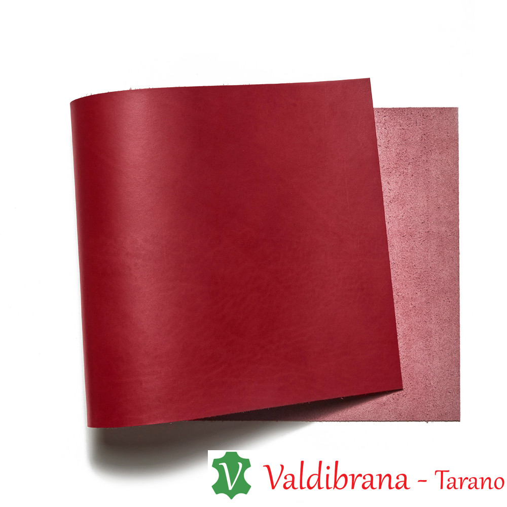 Valdibrana Italian Vachetta Panel - Carmine Red