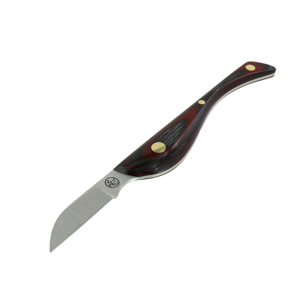 Leather Wranglers Guppy Knife Wharncliffe Black Cherry