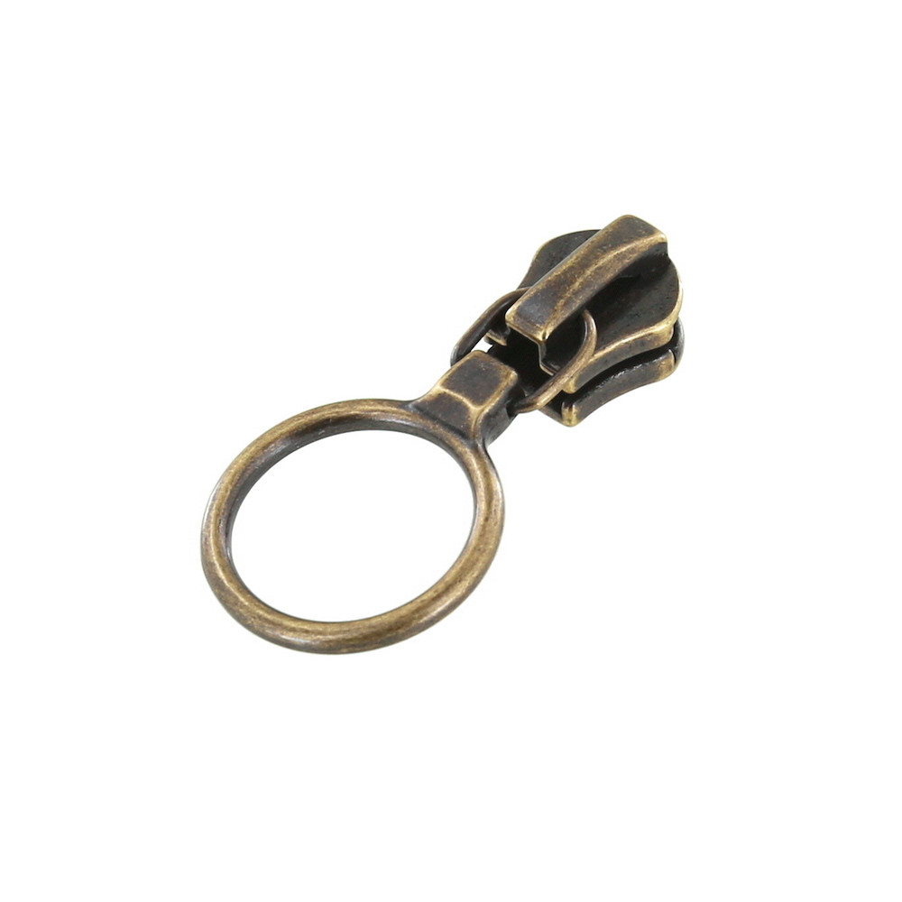 RIRI Ring Zipper Pull Antique Brass