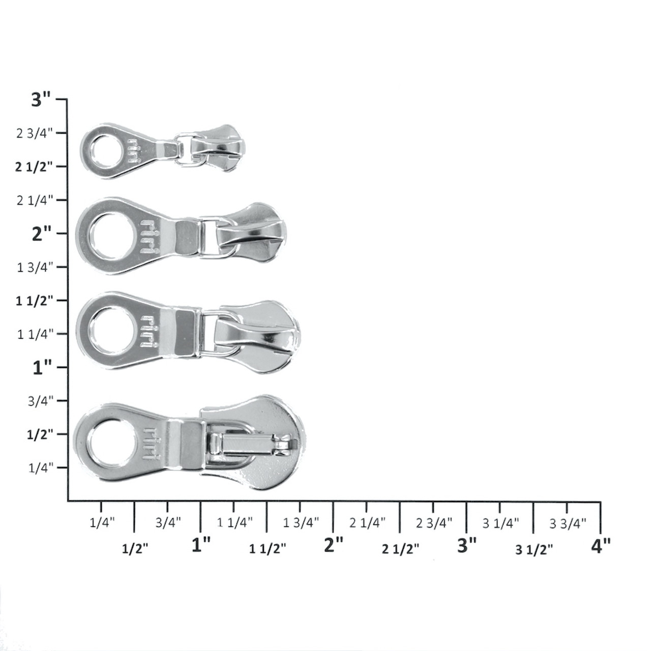 Almería‪✿ Riri*　0105 Almería‪✿ Riri* 0105 Riri Flach Zipper Pull, Nickel Plate‬