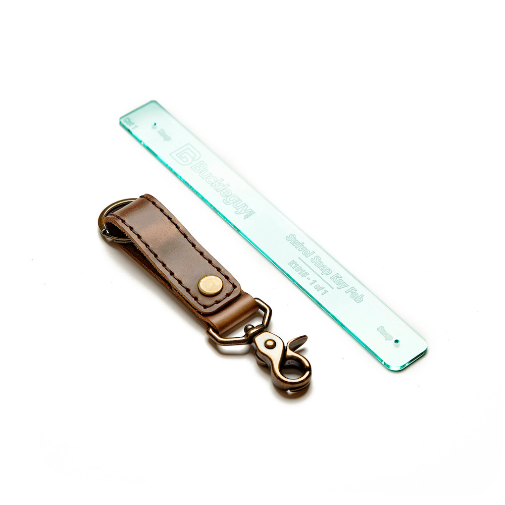 Swivel Snap Key Fob Acrylic Leather Template