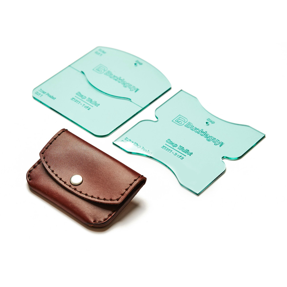 3-Pocket Snap Wallet Acrylic Leather Template