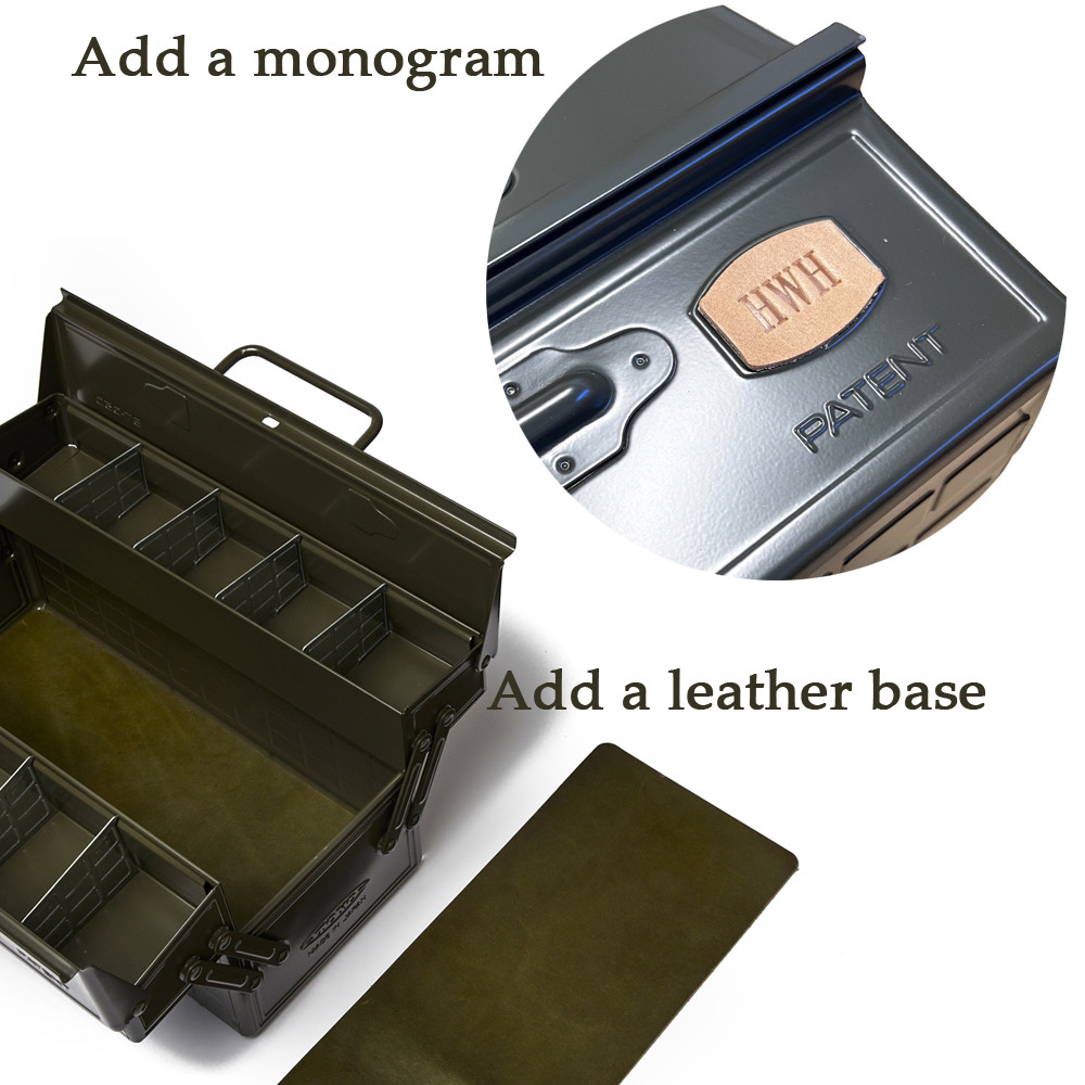 optional leather insert/monogram