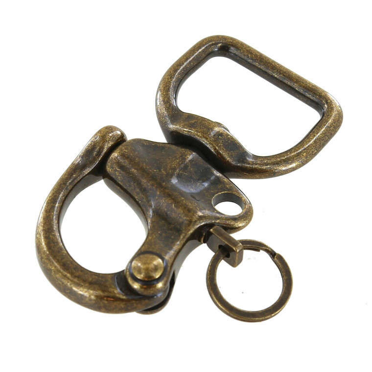 1" QUICK RELEASE SNAP SHACKLE, ANTIQUE BRASS