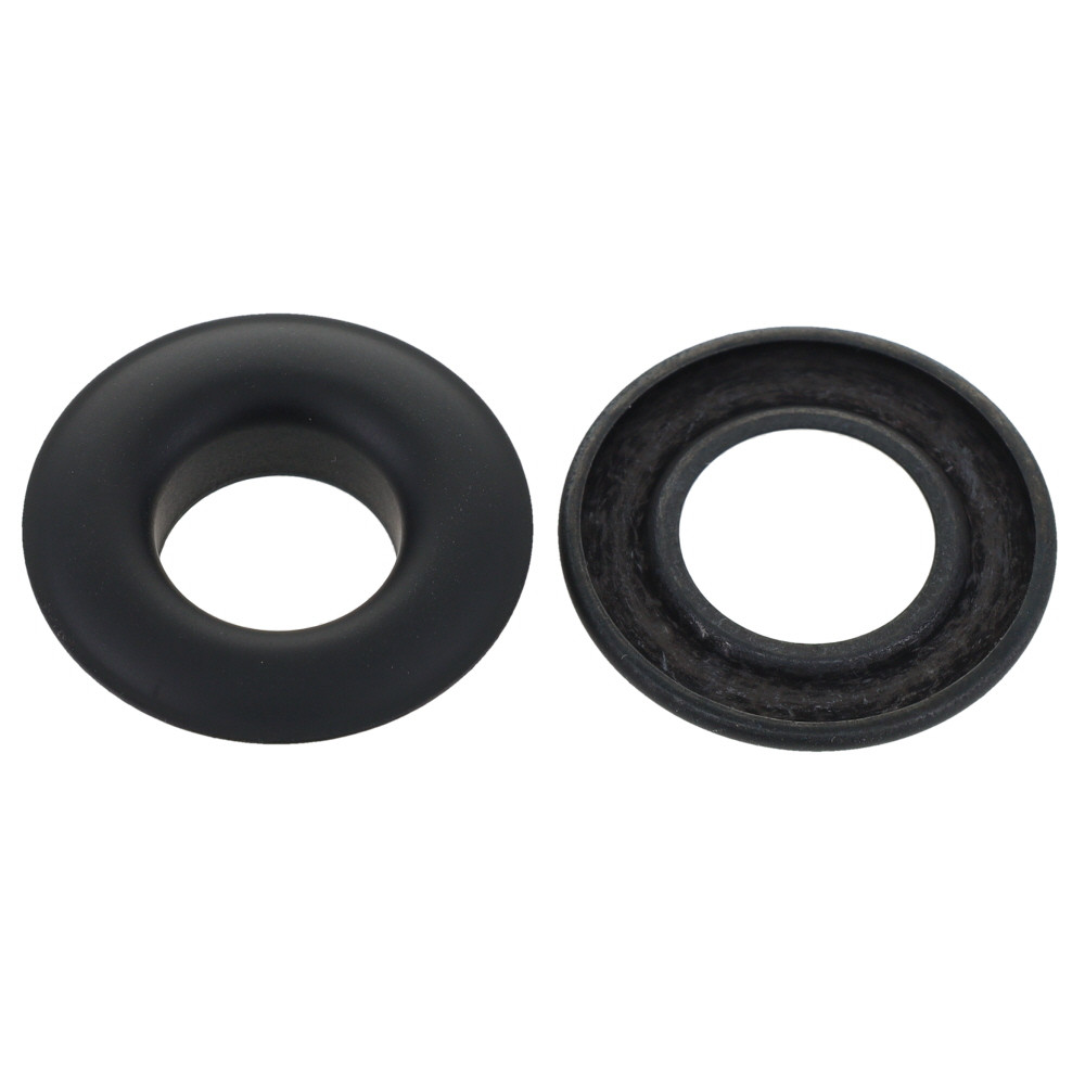 Beveled solid brass grommet eyelets black matte