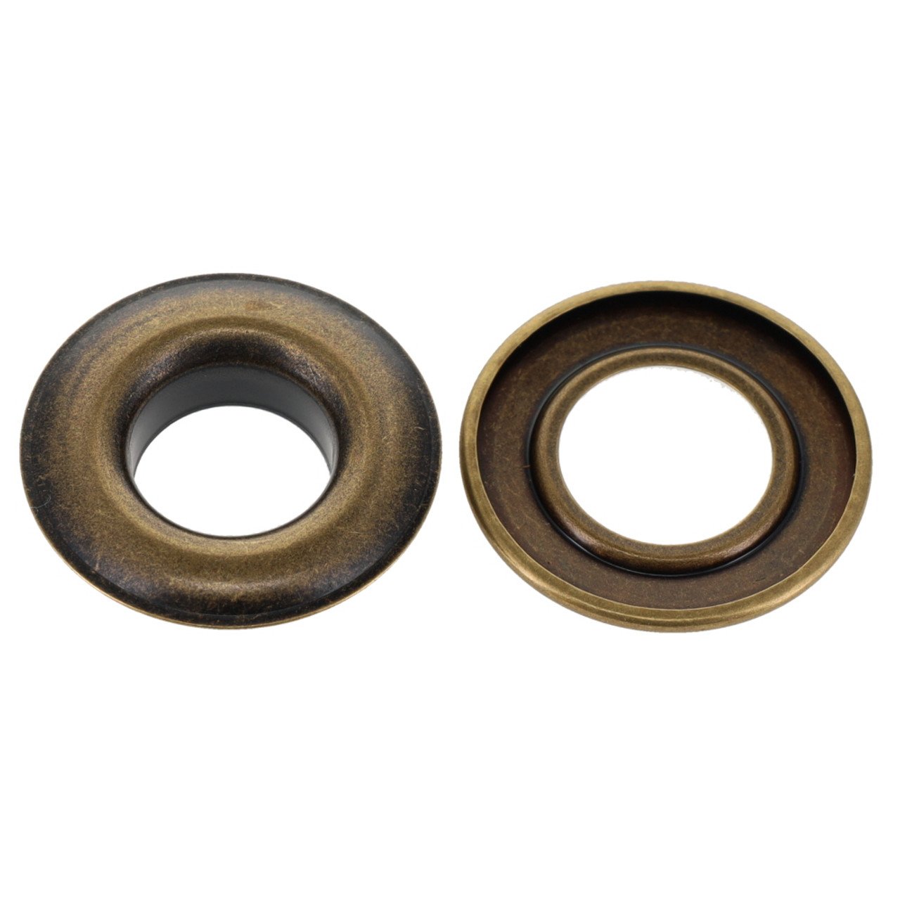 Beveled solid brass grommet eyelets antique brass