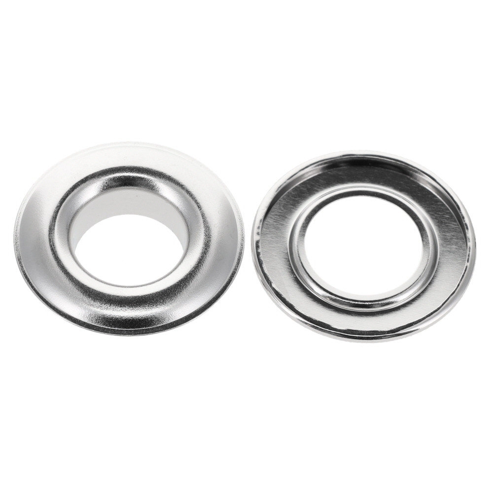Beveled solid brass grommet eyelets nickel plate