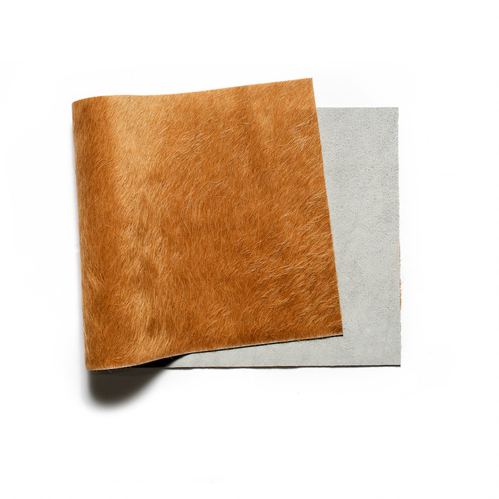 Hair On Hide Beige Leather Panel
