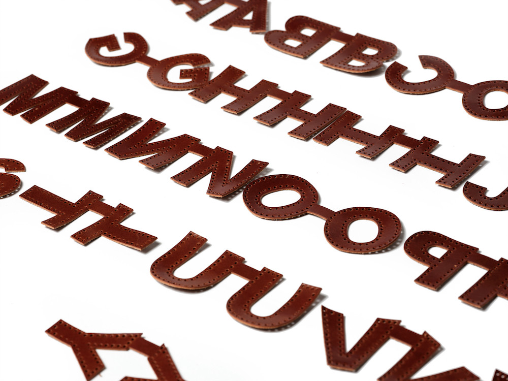 Leather alphabet kit