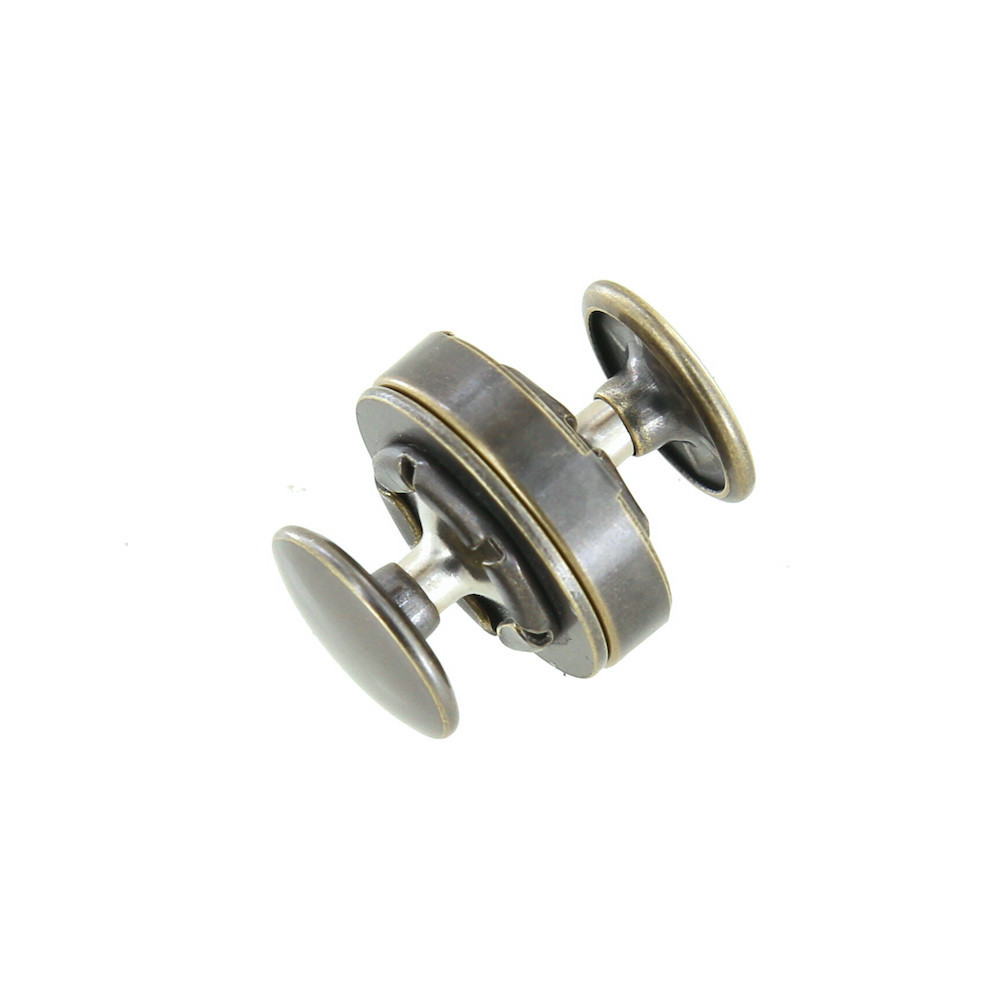Magnetic Snap, Riveted Backs, Antique Brass - Buckleguy.com