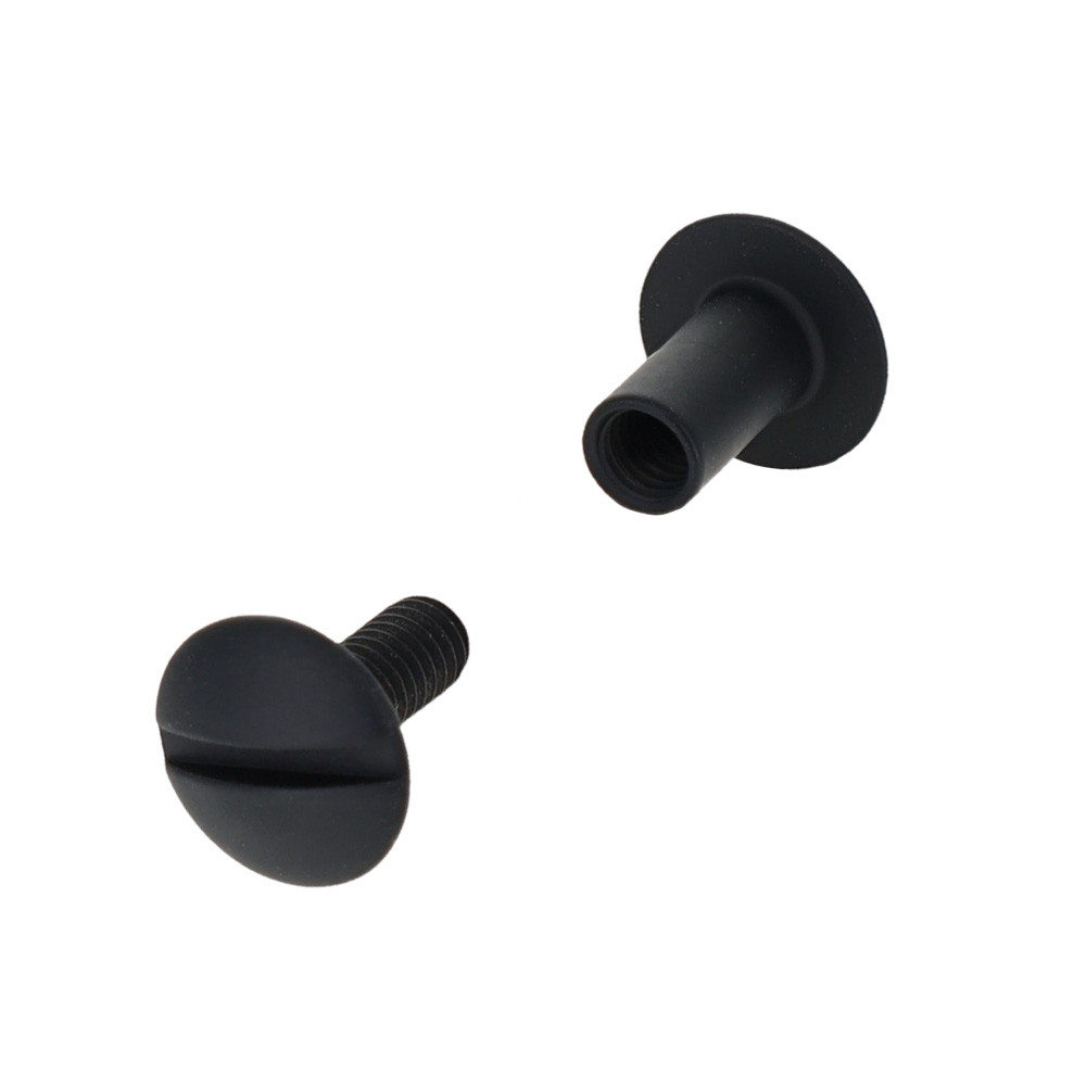 Black Matte Open Hole Chicago Screws 3/8"