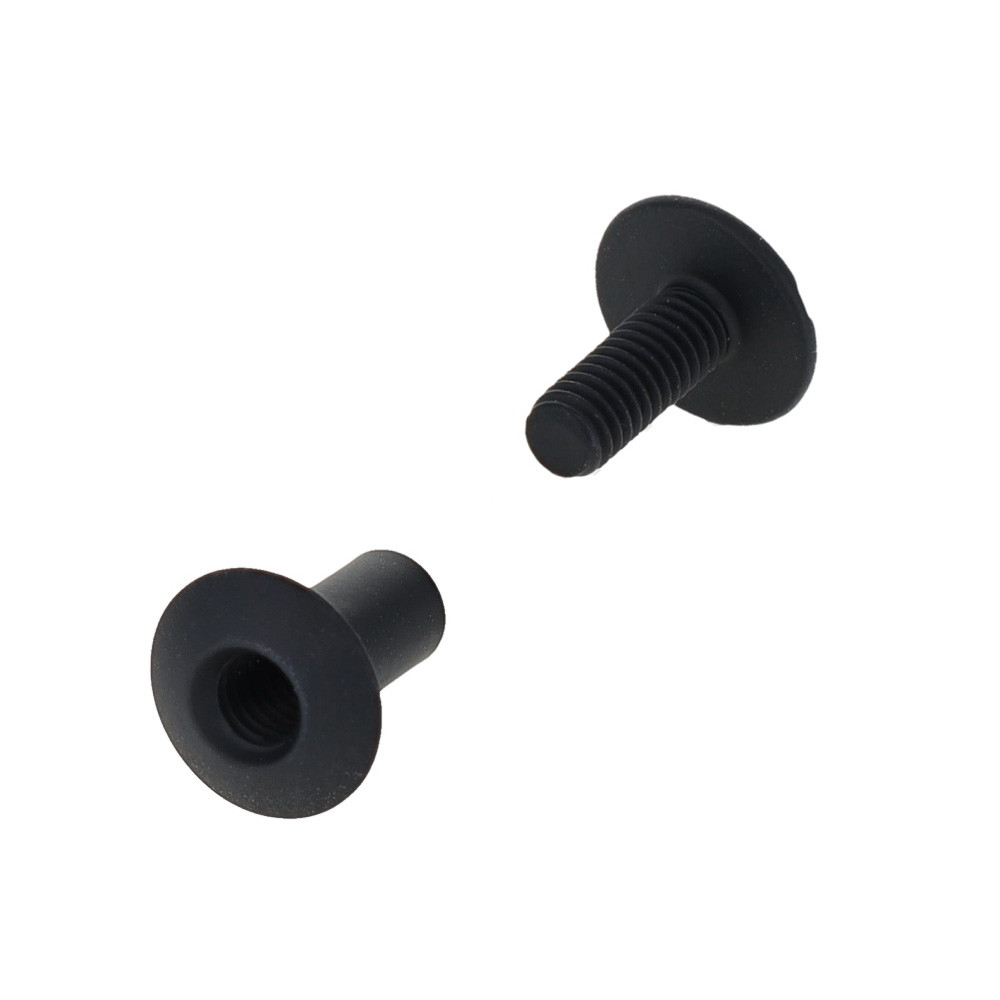 Black Matte Open Hole Chicago Screws 3/8"