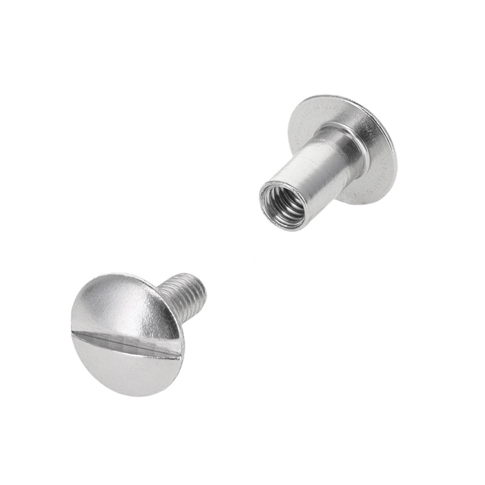 Nickel Plate Chicago Screws Open Hole Head 3/8"