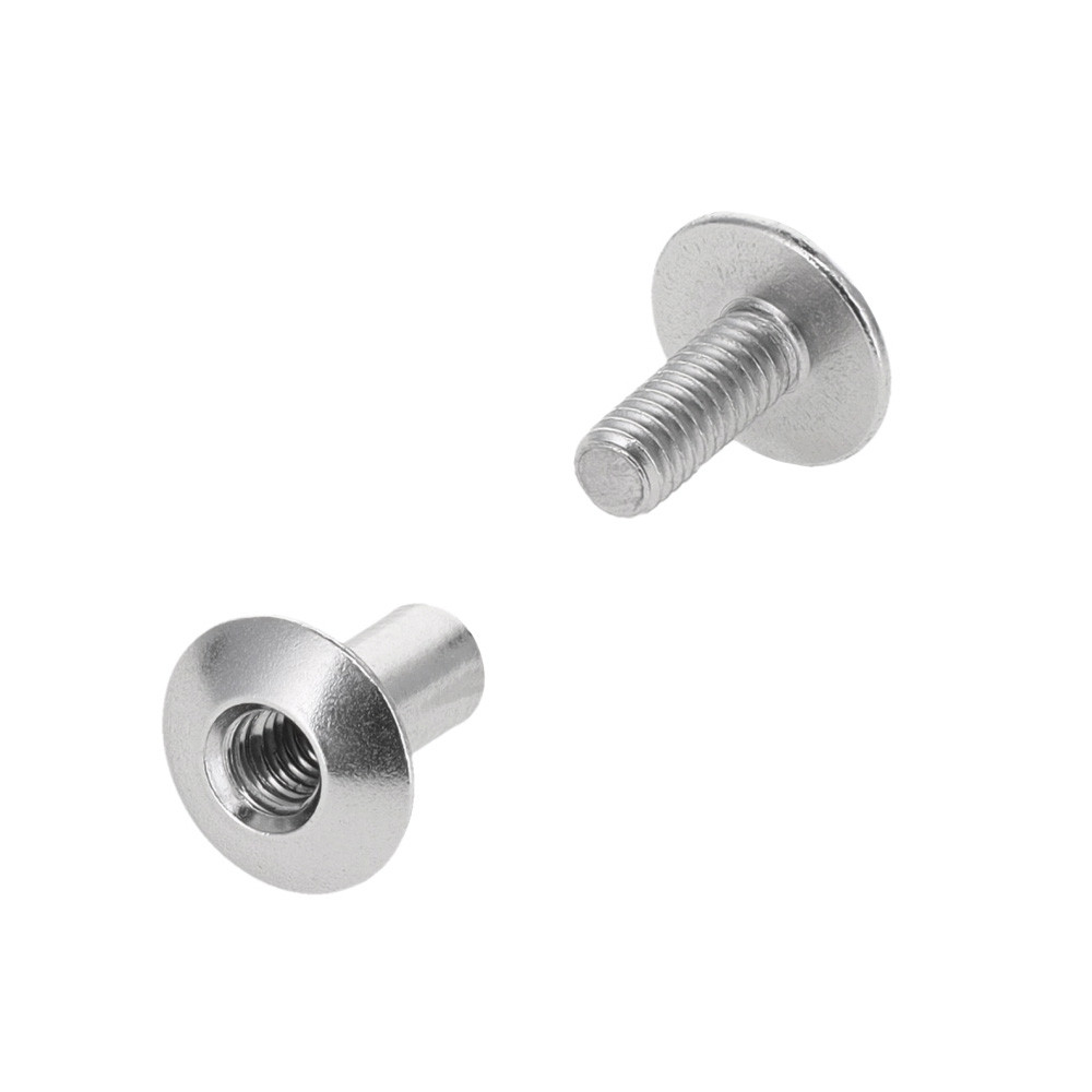 Nickel Matte Chicago Screws Flat Cap 3/8"