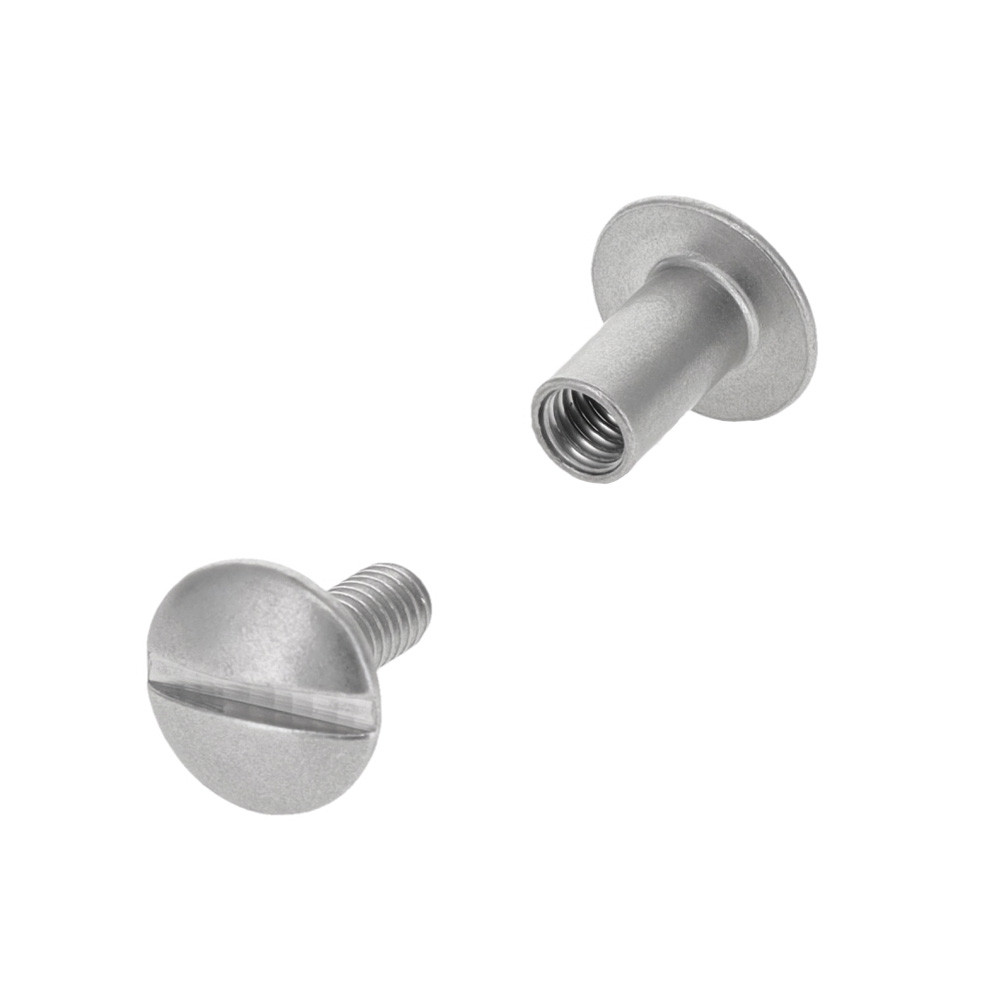 Nickel Matte Chicago Screws Open Hole Head 3/8"