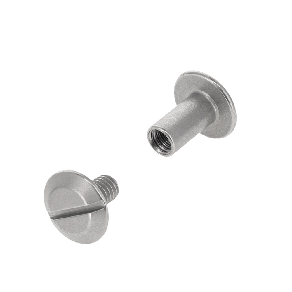 Nickel Matte Chicago Screws Flat Cap 3/8"