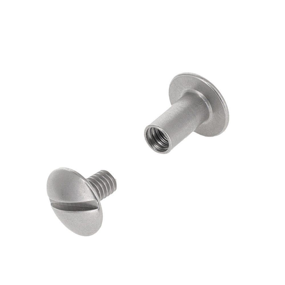Nickel Matte Chicago Screws Dome Head 3/8"