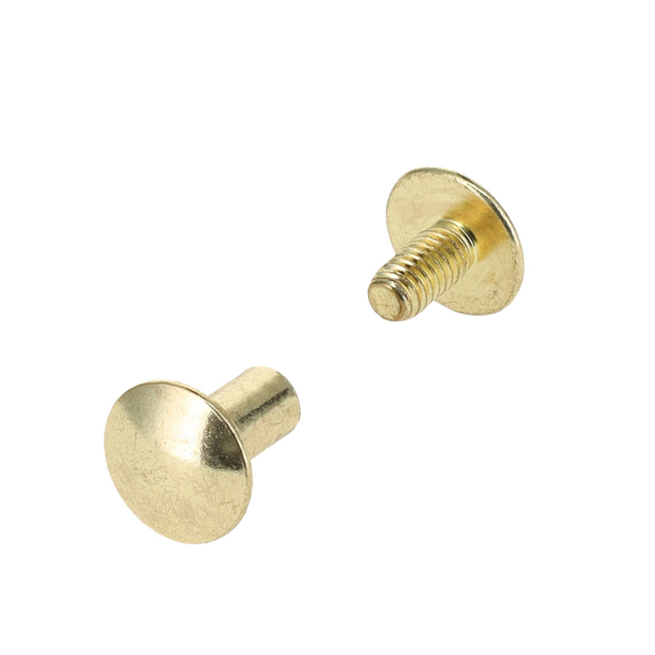 Natural Brass Chicago Screws Dome Head 3/8"