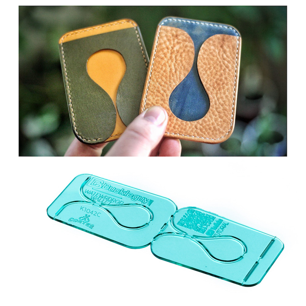 Corter Waterdrop Wallet, Acrylic Template