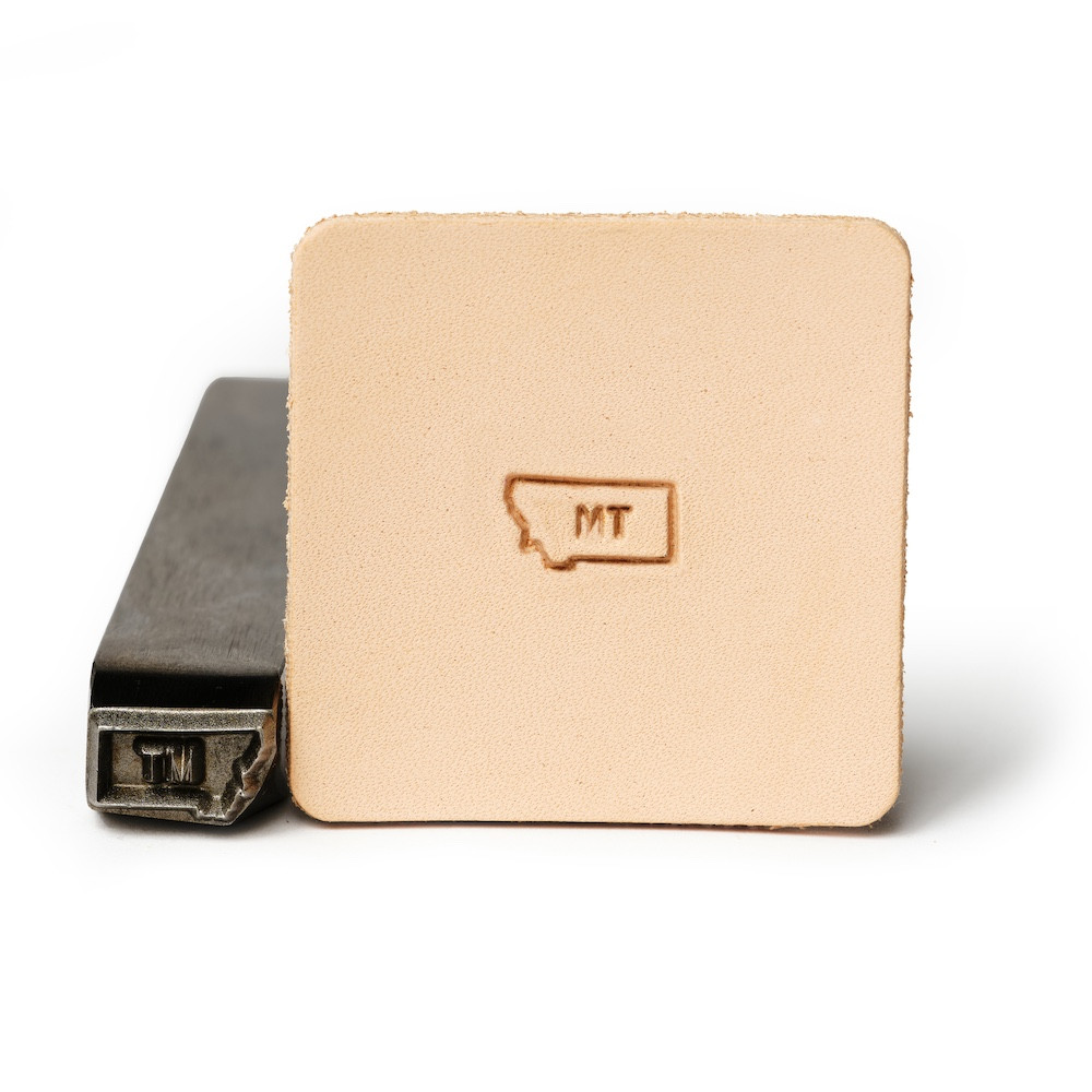 Leather State Stamp Montana