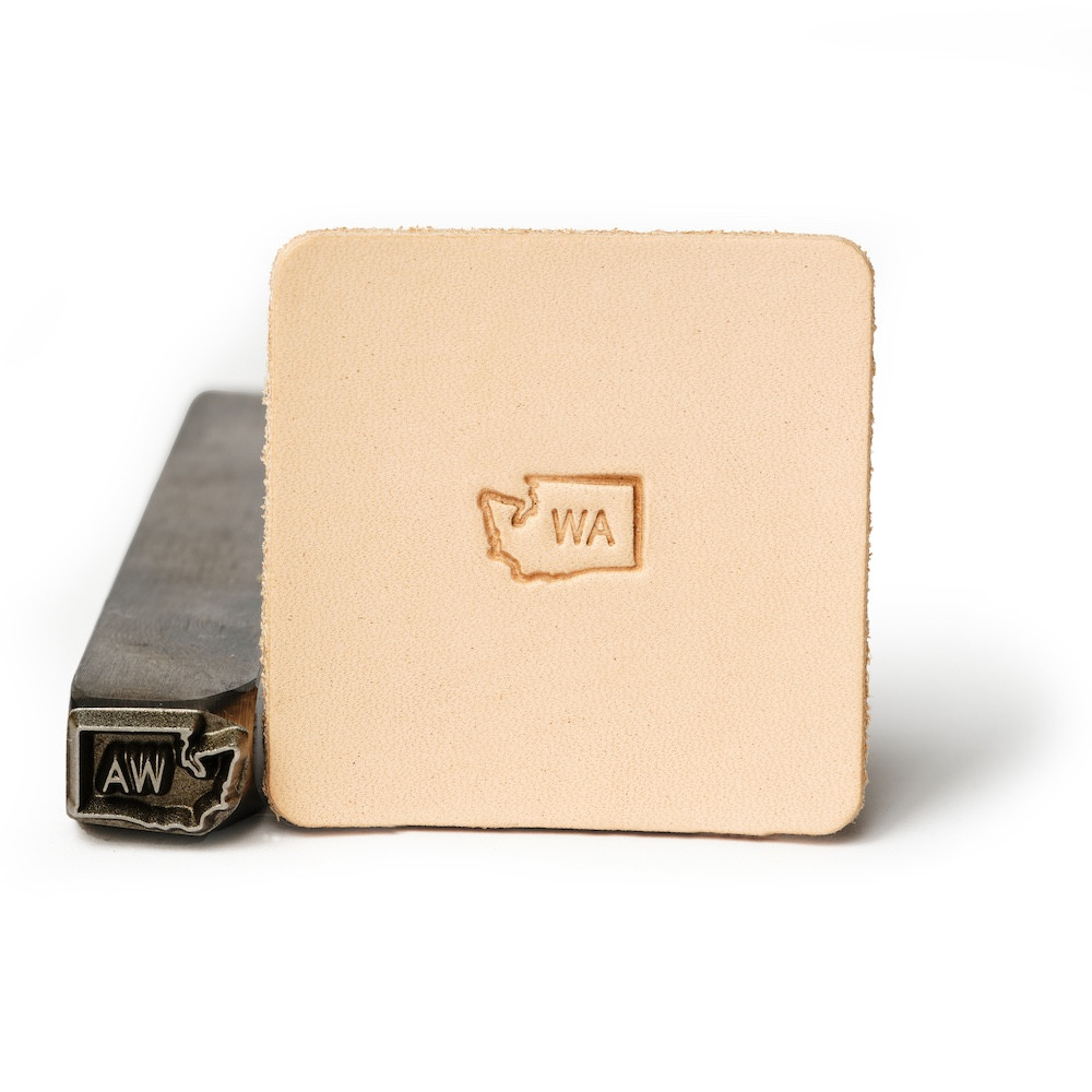 Leather State Stamp Washington
