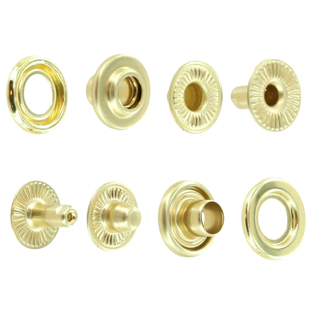 SN5617 Natural Brass Open Hole Snaps