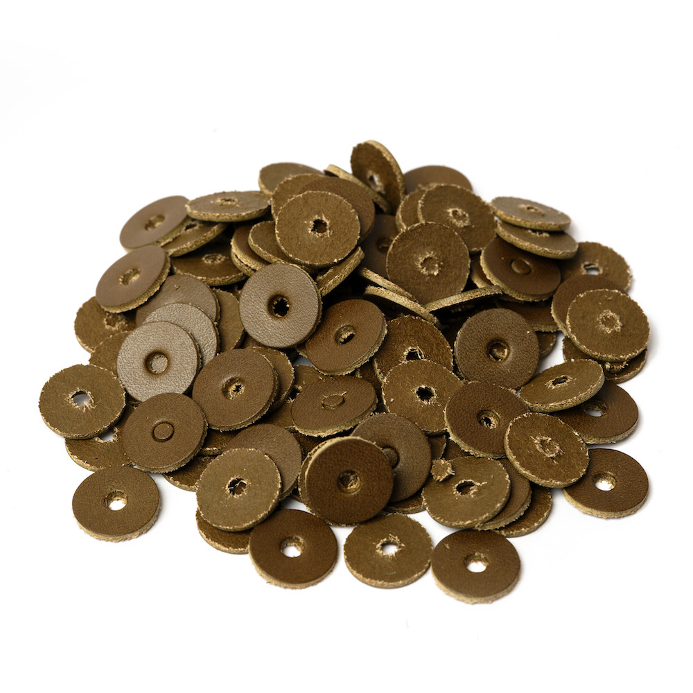 Olive Leather Washers